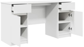 Mesa vidaXL Branca 140x49x76 cm Madeira engenheirada
