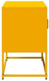 Móvel de TV 68x39x60,5 cm aço amarelo mostarda