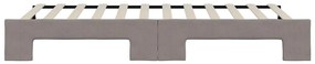 Sofá-cama com gavetão 90x200 cm tecido cinzento-acastanhado