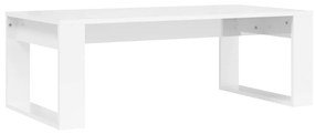 Mesa de centro 102x50x35 cm derivados madeira branco brilhante