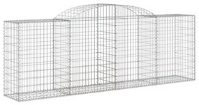 Cestos gabião arqueados 2pcs 300x50x100/120cm ferro galvanizado