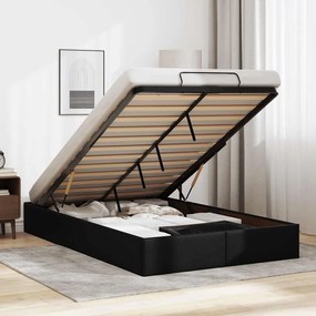 vidaXL Estrutura de cama otomana sem colchão 120x200 cm preto