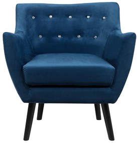 Poltrona em veludo azul marinho DRAMMEN Beliani