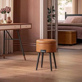 Banco com arrumação estilo meados do século Coleção EKHO Castanho Caramelo