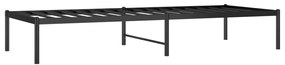 Estrutura de cama 75x190 cm metal preto
