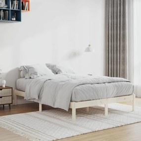 vidaXL Cama sem colchão 137x190 cm Full madeira de pinho maciça