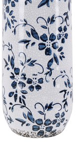 Vaso branco e azul marinho 30 cm MULAI Beliani