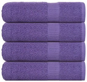 Toalhas de banho 4 pcs 70x140 cm 360 gsm 100% algodão roxo