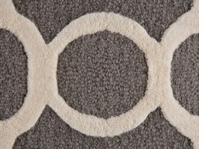 Tapete de lã cinzenta 80 x 150 cm ZILE Beliani