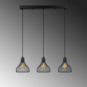 Candeeiro de Teto Telyildo – Preto Antigo – 70 x 20 x 117 cm