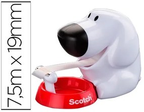 Desenrolador Scotch de Secretária Doggy C31 de 19mm x7,5 mt Inclui Rolo de Fita Magic