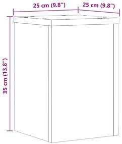 Suportes p/ plantas 2 pcs 25x25x35 cm derivados de madeira