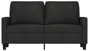 Sofá de 2 lugares tecido 120 cm preto