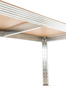 Conjunto de 2 prateleiras para cargas pesadas 90 x 40 x 180 cm Prateado