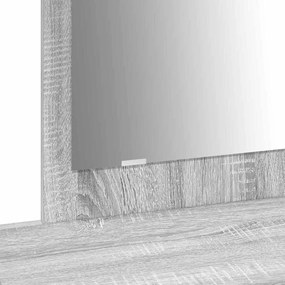 Mesa de Maquilhagem Suspensa Cinza Sonoma 100x40x70 cm