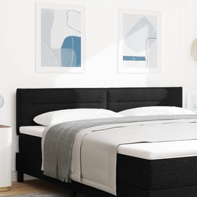 vidaXL Cabeceira Design Linhas Preta 90 cm Tecido