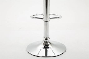 Banco de bar Dyn em couro sintético e com estrutura cromada 36 x 64-84 x 39 cm Branco