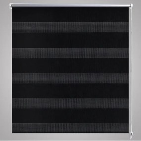 Estore de rolo 60 x 120 cm, linhas de zebra / Preto