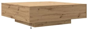 Mesa de Café com Luzes LED Carvalho Artisan 100x100x31 cm