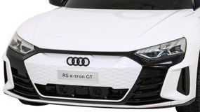 Carro elétrico para Crianças 12V 4x4 Audi RS E-Tron GT Rodas de EVA, Assento de couro Branco