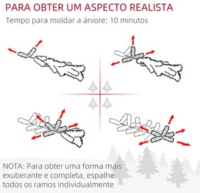 HOMCOM Árvore de Natal Árvore de Natal artificial nevada de 150 cm com