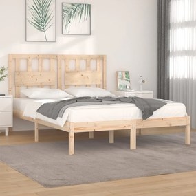 Estrutura de cama 120x200 cm madeira de pinho maciça