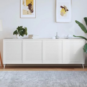 Portas de armário 4 pcs design de persiana pinho maciço branco