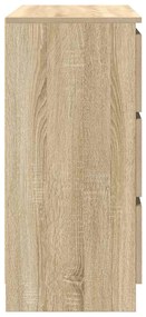 Aparador 80x35x76 cm deriv. de madeira carvalho sonoma