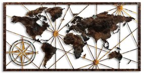 Acessório Decorativo de Parede em Metal Bys-132 – Multicolor – 120x60