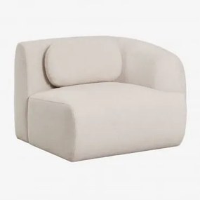 Módulo De Canto Direito Para Sofá Modular Em Chenille Coquette Chenille Bege Creme - Sklum