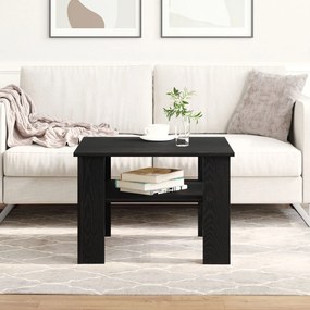 Mesa de Centro vidaXL Preta em Carvalho 60x60x42 cm em Madeira de Enge