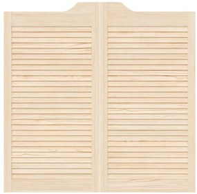 Portas de batente design de persiana 2-Par pinho maciço