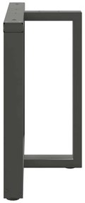 Pés para mesa de jantar em forma de T, 2 peças, antracite, 90x35x(72-7