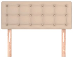 Cabeceira de cama couro artificial 80x5x78/88 cm cappuccino