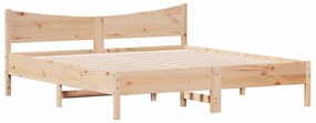 Cama sem colchão 180x200 cm madeira de pinho maciça