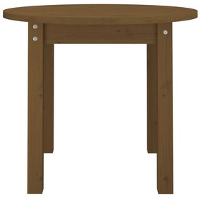 Mesa de centro Ø 55x45 cm madeira pinho maciça castanho-mel