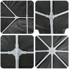 Tenda de Festa com 10 Lados Antracite 6x4 m PE