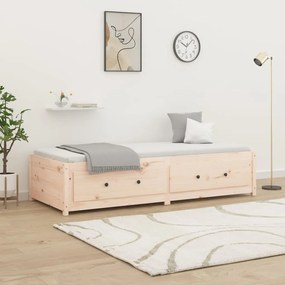 821594 vidaXL Sofá-cama de solteiro 90x190 cm madeira de pinho maciça