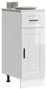 Armário base cozinha Porto derivados madeira branco brilhante