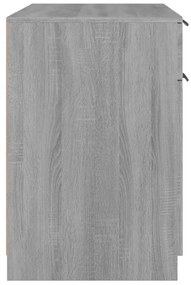 Secretária 100x50x75 cm derivados de madeira cinzento sonoma