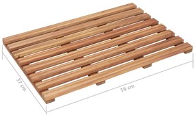 Estrado p/ casa de banho 2 pcs madeira de acácia maciça 56x37cm