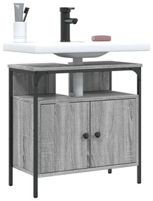 vidaXL Móvel p/ lavatório 60x30x60cm derivados madeira cinzento sonoma
