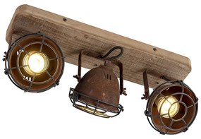 LED Barra de focos marrom óxido ajustável 3-lâmpadas-smart GU10 - GINA Industrial