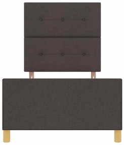 Estrutura de Cama vidaXL Marrom Escuro 100x200 cm em Tecido