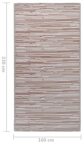 Tapete de exterior 160x230 cm ARAKIL PP castanho