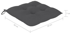 Cadeiras de jardim c/ almofadões 8 pcs acácia maciça cinzento