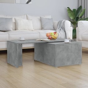 Mesa de centro 150x50x35 cm contraplacado cinzento cimento
