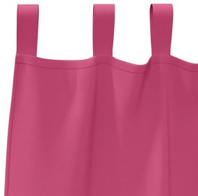 Cortinas 2 pcs Rosa Brilhante 245 x 140 cm Poliéster