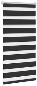 Estore de rolo 40 x 100 cm, linhas de zebra / Preto