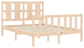 Cama sem colchão 140x200 cm madeira de pinho maciça